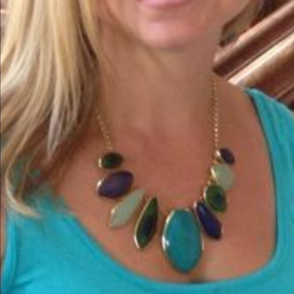 Turquoise and multi stone necklace
